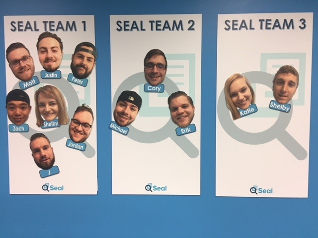 Seal Software BDR team board showing visualization of rep progression